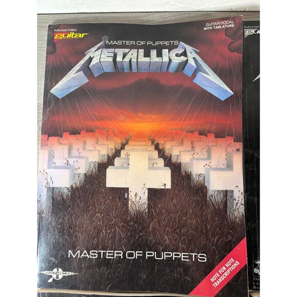 Metallica Guitar Tab Book Lot of 4 Master of Puppets, Black Album, Kill ’Em All - Picture 2 of 10